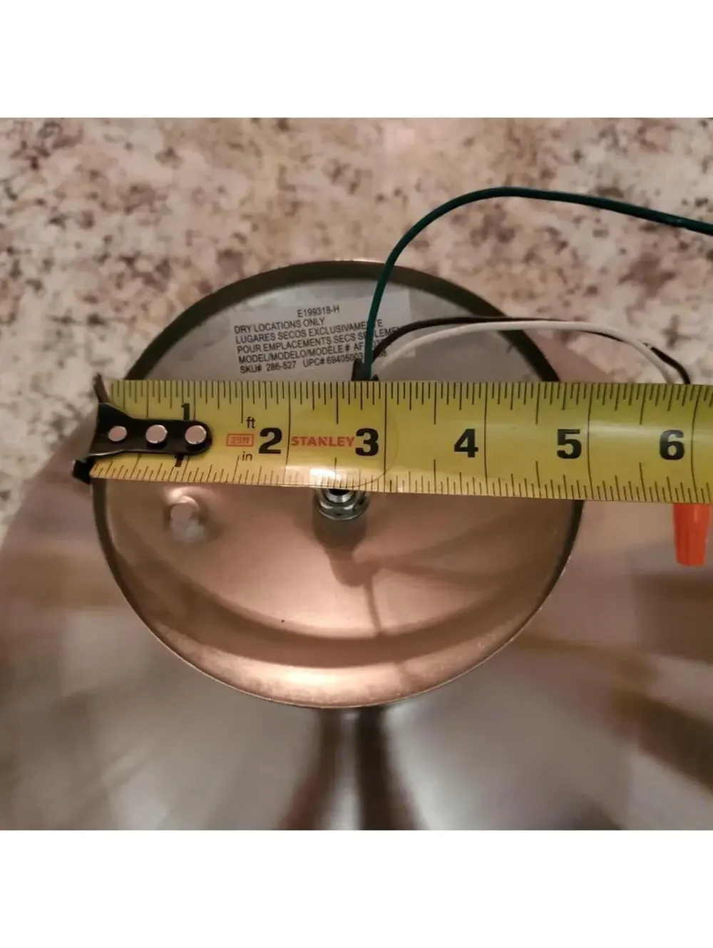 Modern Brushed Metal Ceiling Light Fixture